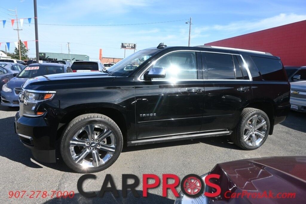 2017 Chevrolet Tahoe Premier - 4X4 - Auto Start - Heated & Cooled Leather Seats - Heated Steering Wheel - Sunroof - Bose Speakers - Navigation - Adaptive Cruise Control - Forward Collision & Blind Spot Alert - Back Up Camera - Power 3rd Row - Seats 7 - Tow Pkg Anchorage AK