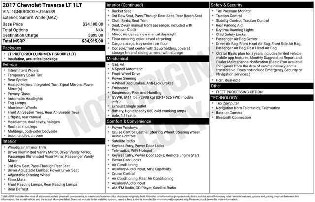 2017 Chevrolet Traverse LT Raleigh NC