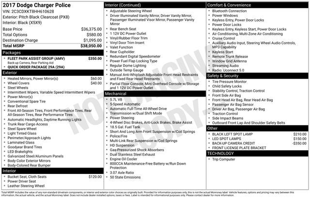2017 Dodge Charger Police Raleigh NC