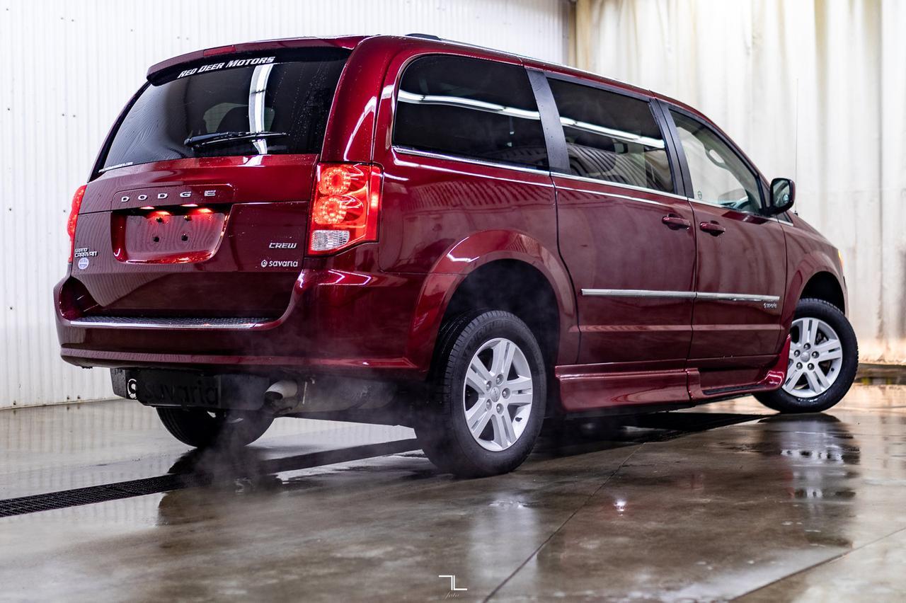 2017 Dodge Grand Caravan Crew Plus Savaria Wheelchair Conversion Leather Nav BCam Red Deer AB