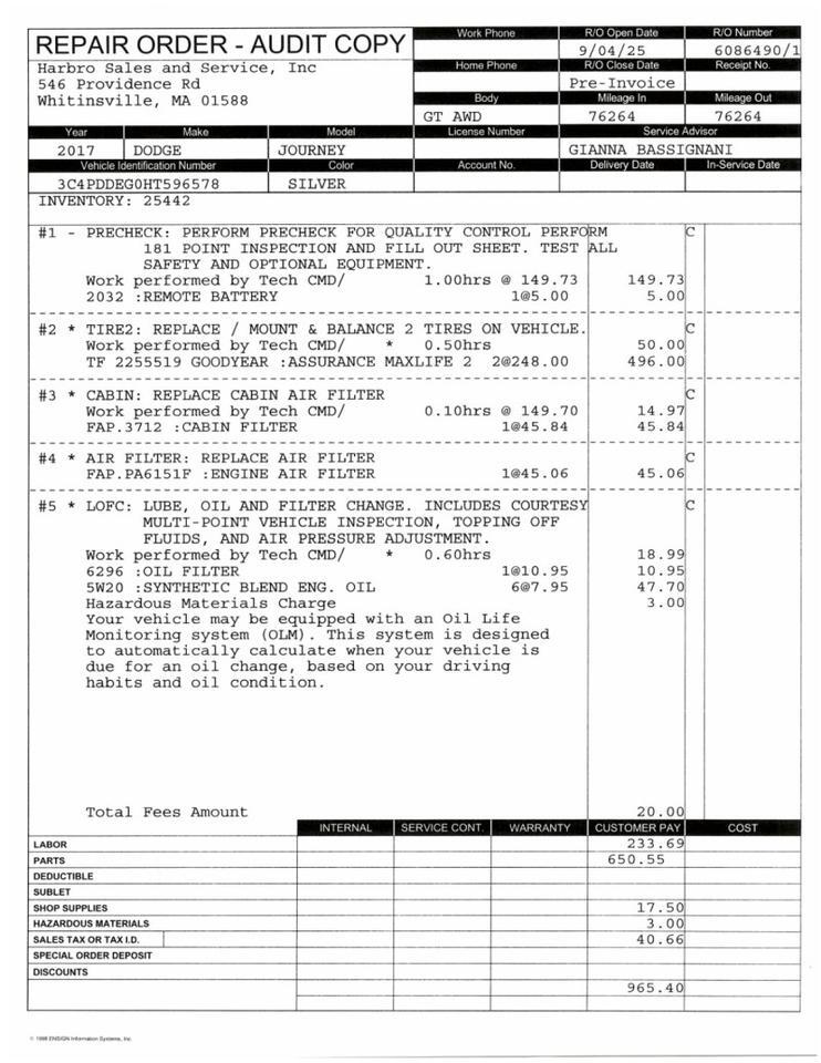 2017 Dodge Journey GT - LEATHER - SUNROOF - NAVIGATION Whitinsville MA