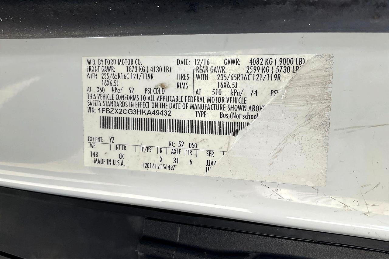 2017 FORD TRANSIT T-350 Houston TX