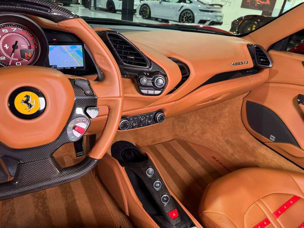 2017 Ferrari 488 GTB carbon body kit, Rosso Corsa paint, Cuoio interior, full electric seats, carbon galore & MUCH MORE!! Fort Lauderdale FL