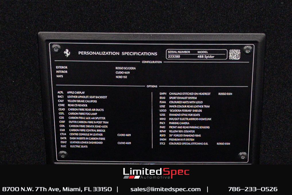 2017 Ferrari 488 Spider Miami FL