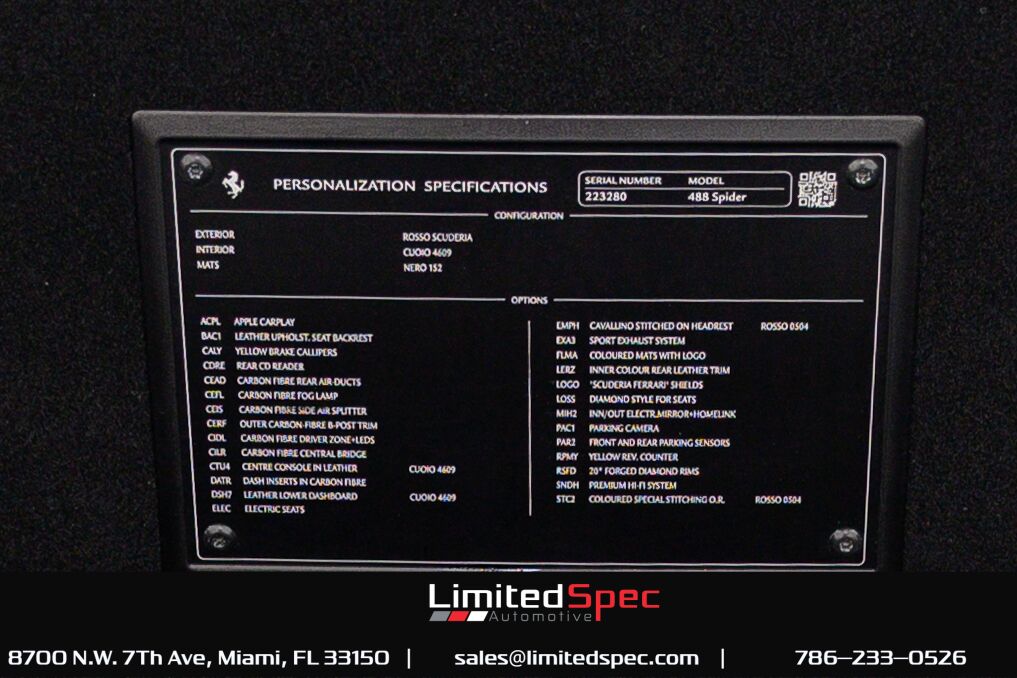 2017 Ferrari 488 Spider Miami FL