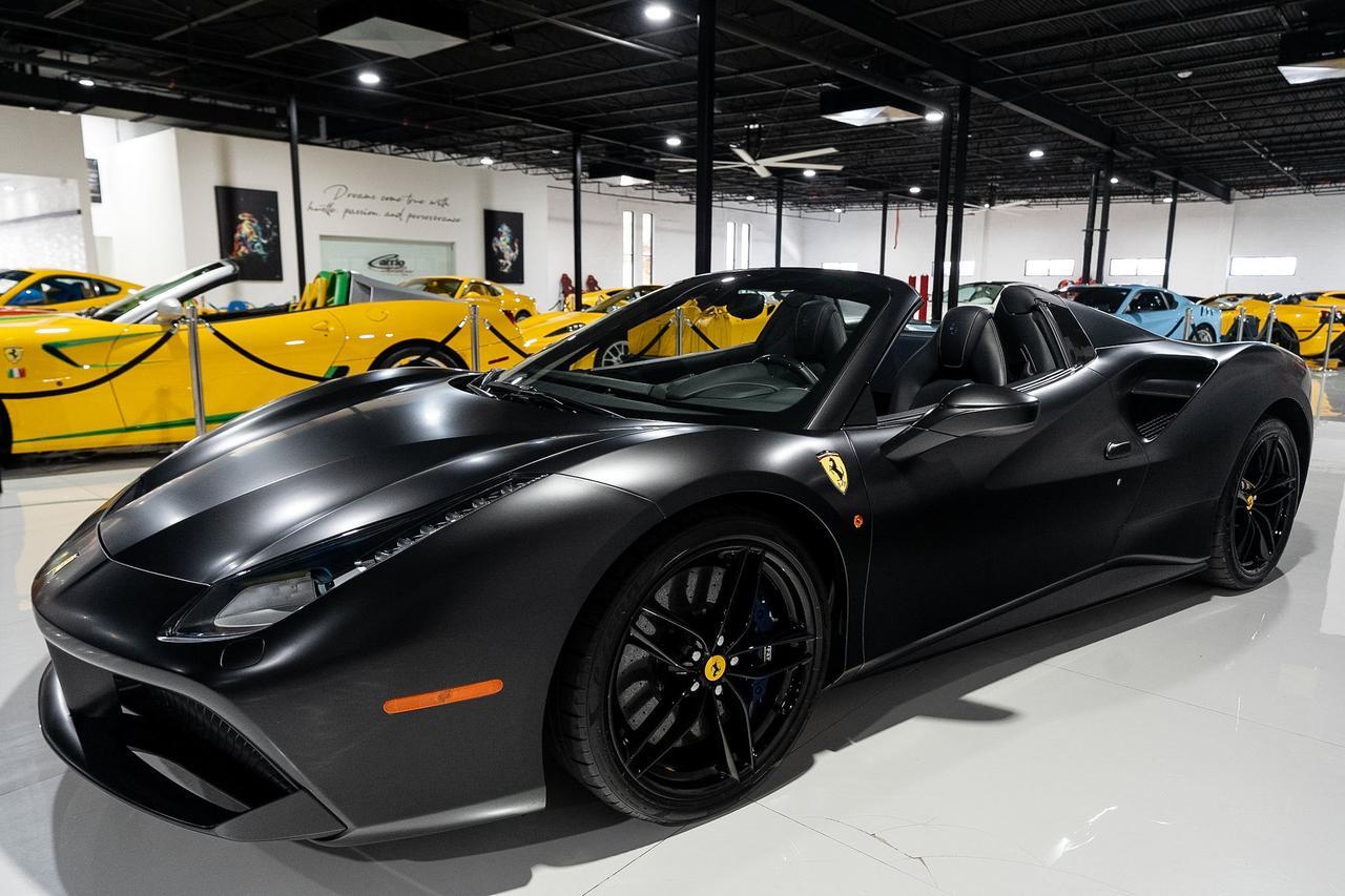 2017 Ferrari 488 Spider Nero Opaco paint, Blu Sterling interior, JBL audio, forged wheels, Daytona seats AND MUCH MORE!!