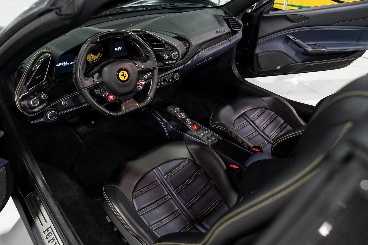2017 Ferrari 488 Spider Nero Opaco paint, Blu Sterling interior, JBL audio, forged wheels, Daytona seats AND MUCH MORE!! Fort Lauderdale FL