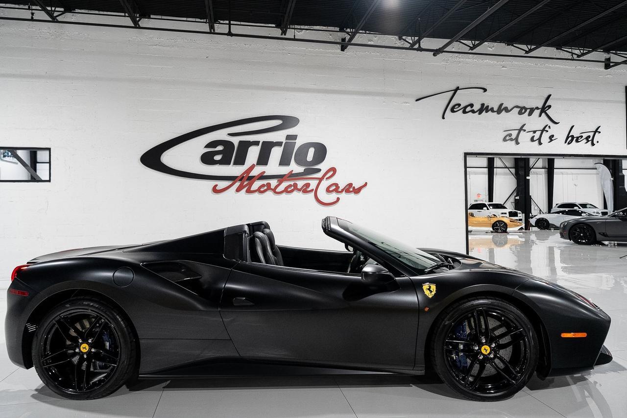 2017 Ferrari 488 Spider Nero Opaco paint, Blu Sterling interior, JBL audio, forged wheels, Daytona seats AND MUCH MORE!! Fort Lauderdale FL