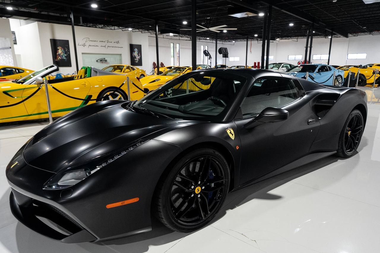 2017 Ferrari 488 Spider Nero Opaco paint, Blu Sterling interior, JBL audio, forged wheels, Daytona seats AND MUCH MORE!! Fort Lauderdale FL