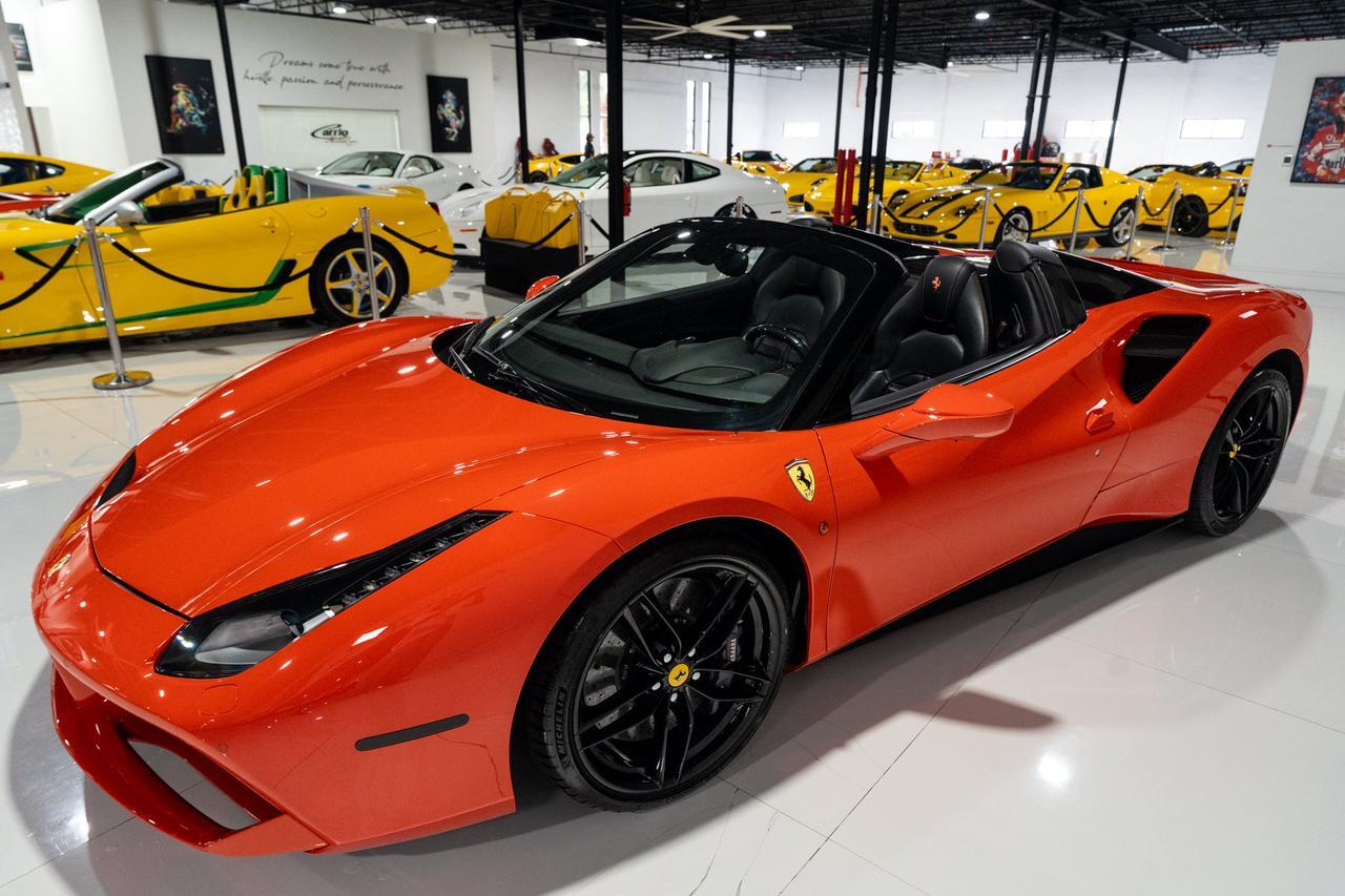 2017 Ferrari 488 Spider Rosso Dino paint, Extra-Range interior, two-tone, JBL audio system, carbon galore AND MUCH MORE!!
