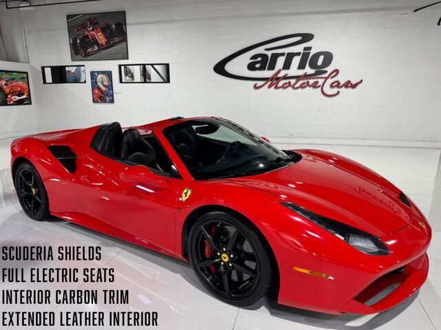 2017 Ferrari 488 Spider Scuderia shields, full electric seats, extended leather, interior carbon trim AND MUCH MORE!! Fort Lauderdale FL