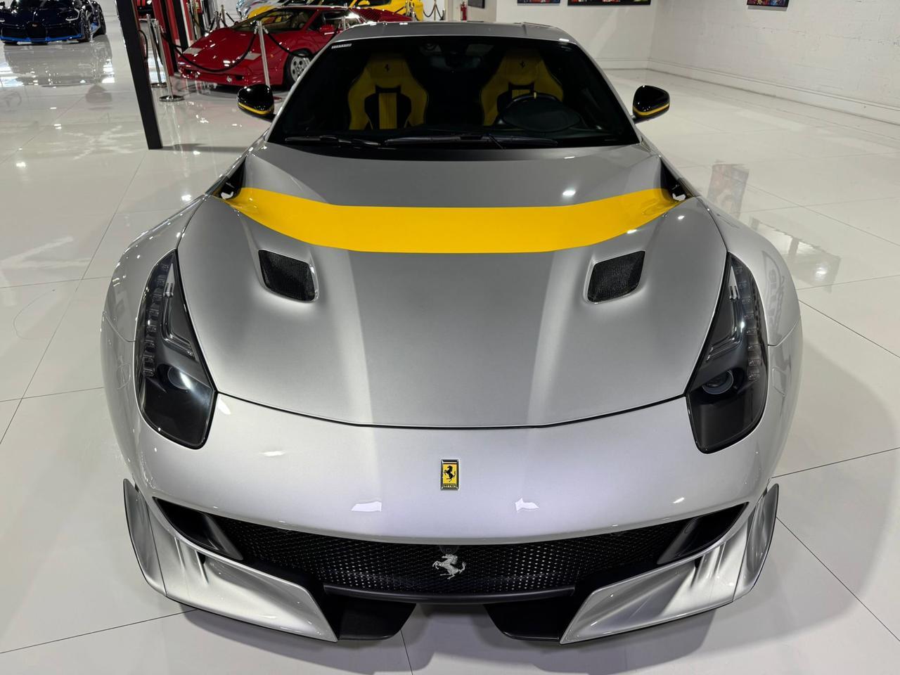 2017 Ferrari F12tdf Argento Nurburgring paint, Extra-Range interior, painted shield,sport exhaust,carbon galore & MORE!! Fort Lauderdale FL