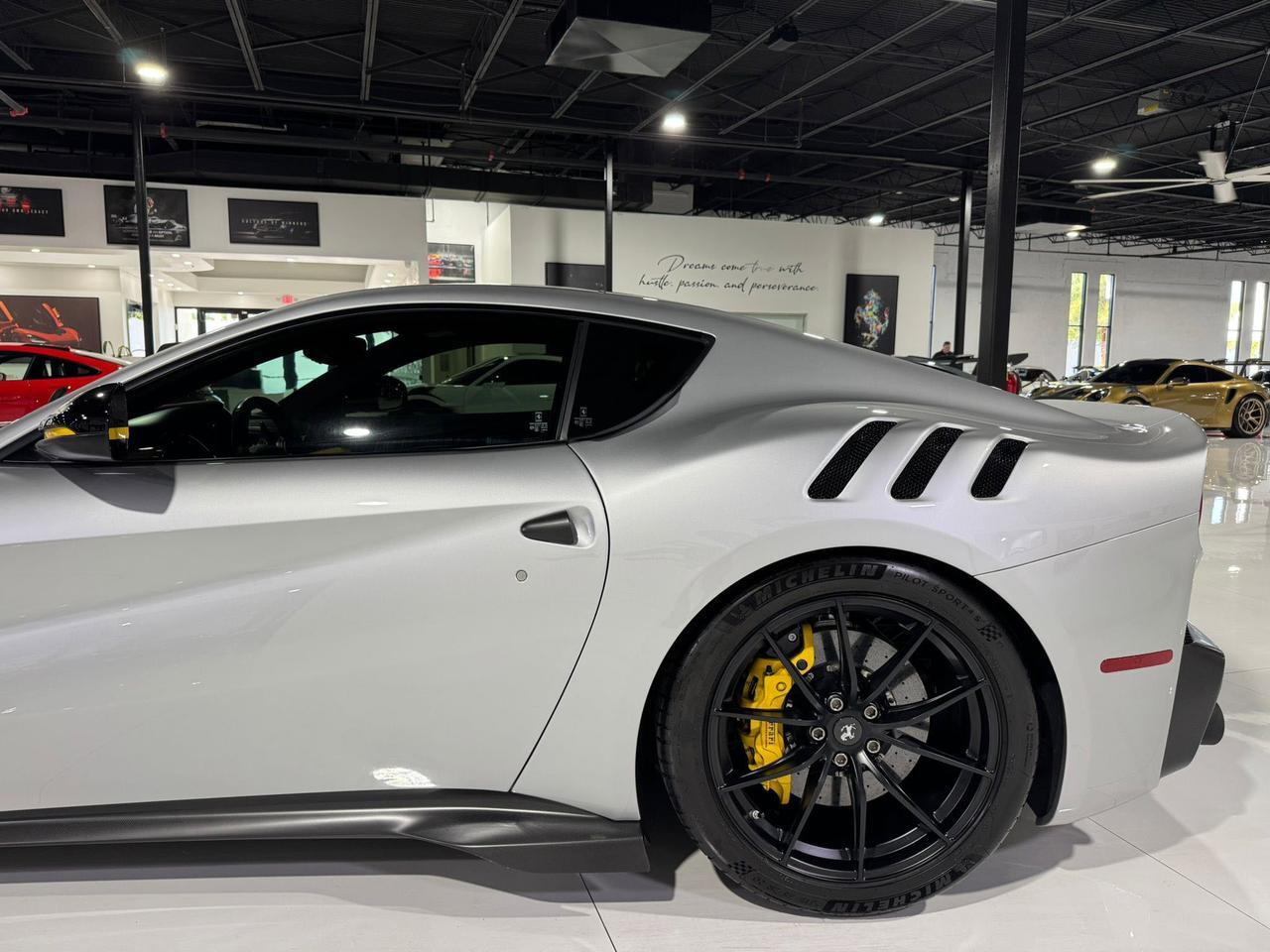 2017 Ferrari F12tdf Argento Nurburgring paint, Extra-Range interior, painted shield,sport exhaust,carbon galore & MORE!! Fort Lauderdale FL