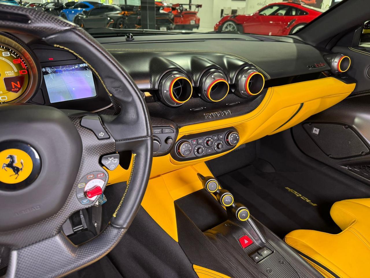 2017 Ferrari F12tdf Argento Nurburgring paint, Extra-Range interior, painted shield,sport exhaust,carbon galore & MORE!! Fort Lauderdale FL