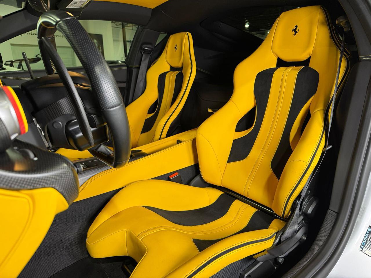 2017 Ferrari F12tdf Argento Nurburgring paint, Extra-Range interior, painted shield,sport exhaust,carbon galore & MORE!! Fort Lauderdale FL