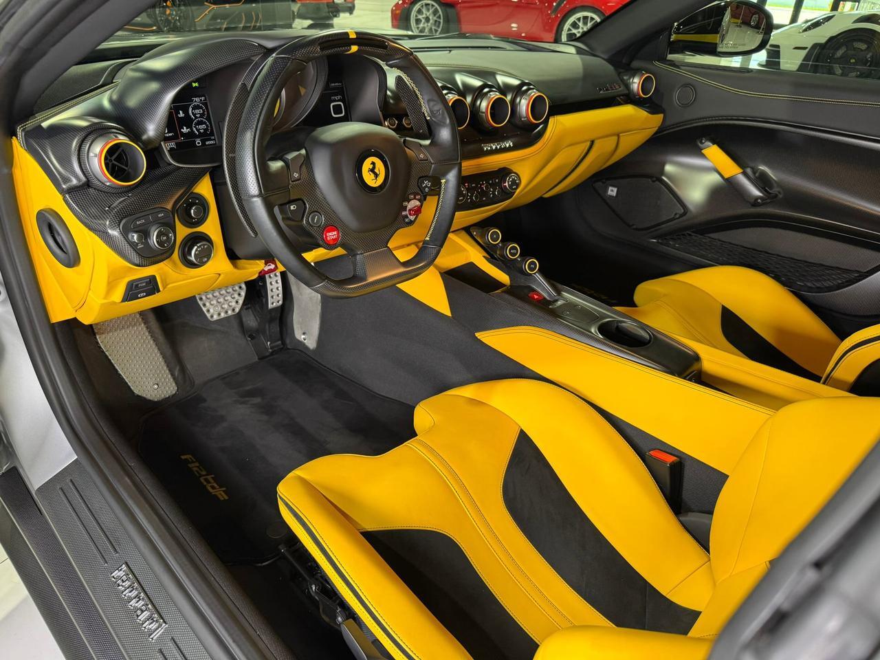 2017 Ferrari F12tdf Argento Nurburgring paint, Extra-Range interior, painted shield,sport exhaust,carbon galore & MORE!! Fort Lauderdale FL