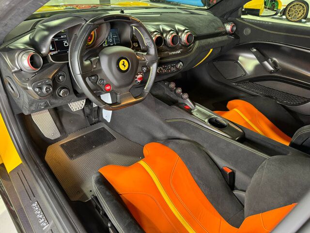 2017 Ferrari F12tdf Giallo Modena paint, painted stripes, carbon racing seats, loads of exterior/interior carbon Fort Lauderdale FL