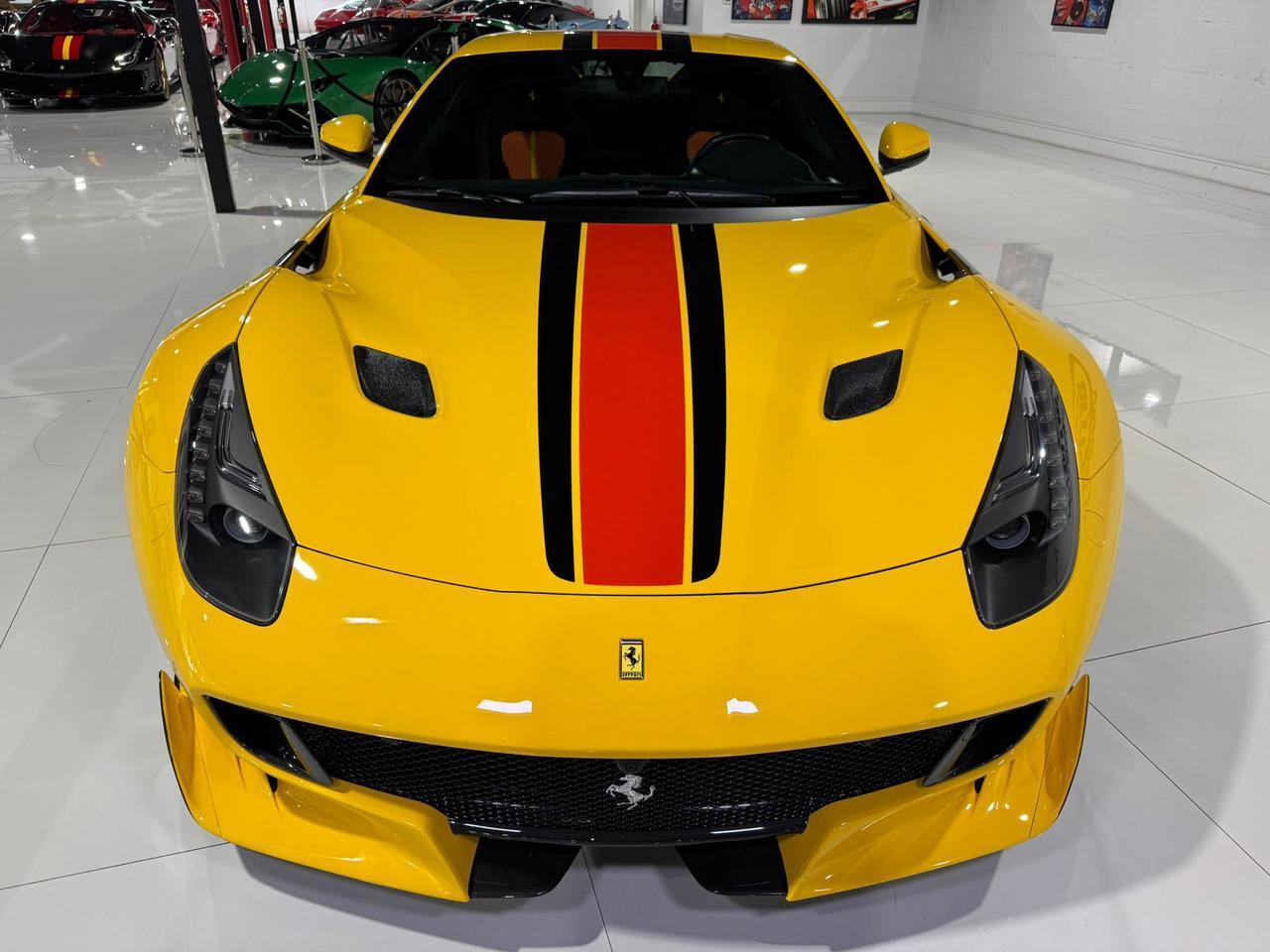 2017 Ferrari F12tdf Giallo Modena paint, painted stripes, carbon racing seats, loads of exterior/interior carbon Fort Lauderdale FL