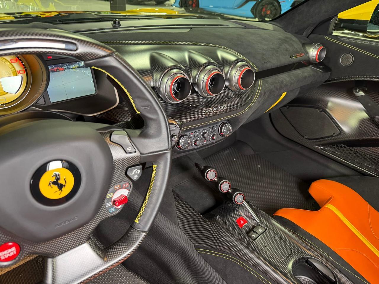 2017 Ferrari F12tdf Giallo Modena paint, painted stripes, carbon racing seats, loads of exterior/interior carbon Fort Lauderdale FL