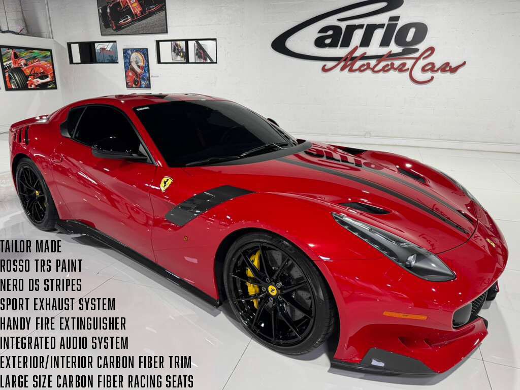 2017 Ferrari F12tdf TAILOR MADE! Rosso TRS paint, painted stripes, integrated audio,carbon fiber racing seats AND MORE!! Fort Lauderdale FL