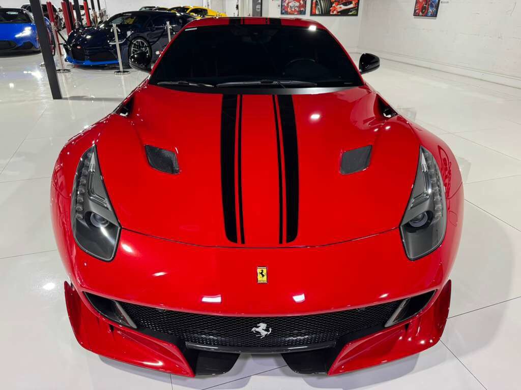 2017 Ferrari F12tdf TAILOR MADE! Rosso TRS paint, painted stripes, integrated audio,carbon fiber racing seats AND MORE!!