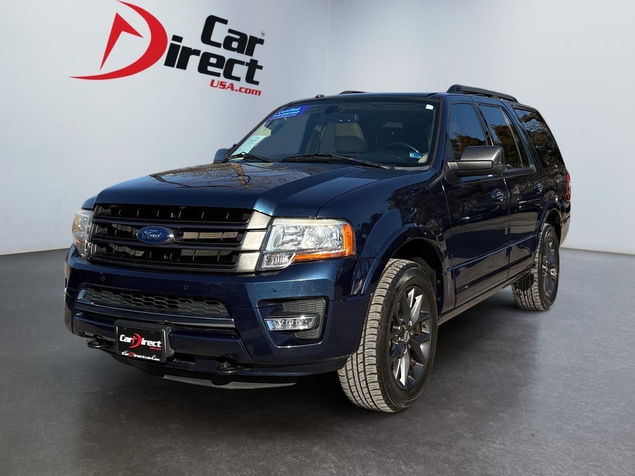 2017 Ford Expedition Limited, POWER LIFTGATE, BLIND SPOT ALERT, LANE KEEP ASSIST, SUNROOF, HEATED STEERING WHEEL & FRONT/REAR SEATS, POWER 3RD SEATS, CAPTAINS CHAIRS, LOW MILES, RIDE IN ADVENTURE! Virginia Beach VA