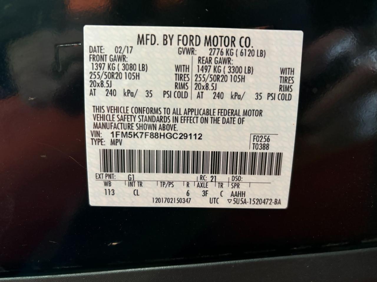 2017 Ford Explorer Limited Franklin OH