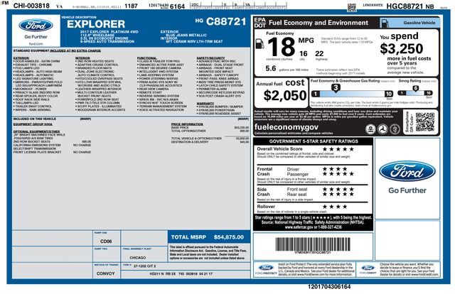 2017 Ford Explorer Platinum Raleigh NC