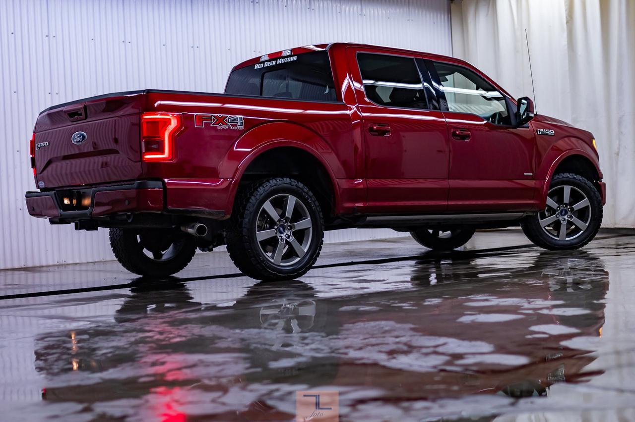 2017 Ford F-150 4x4 Super Crew Lariat FX4 Leather Roof Nav Red Deer AB