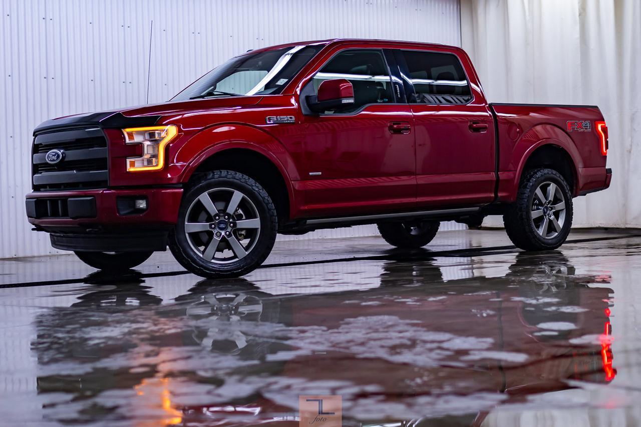 2017 Ford F-150 4x4 Super Crew Lariat FX4 Leather Roof Nav Red Deer AB