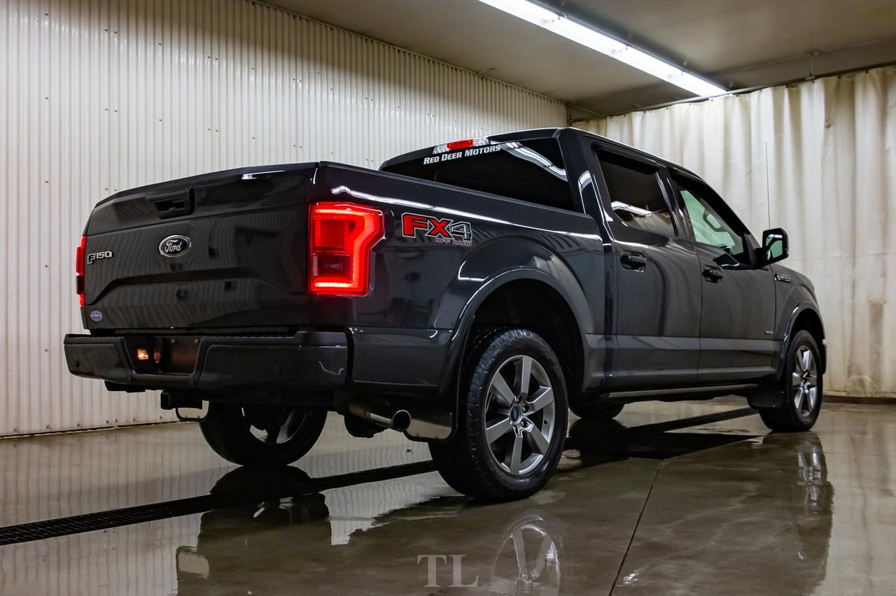 2017 Ford F-150 4x4 Super Crew Lariat FX4 Leather Roof Nav Red Deer AB