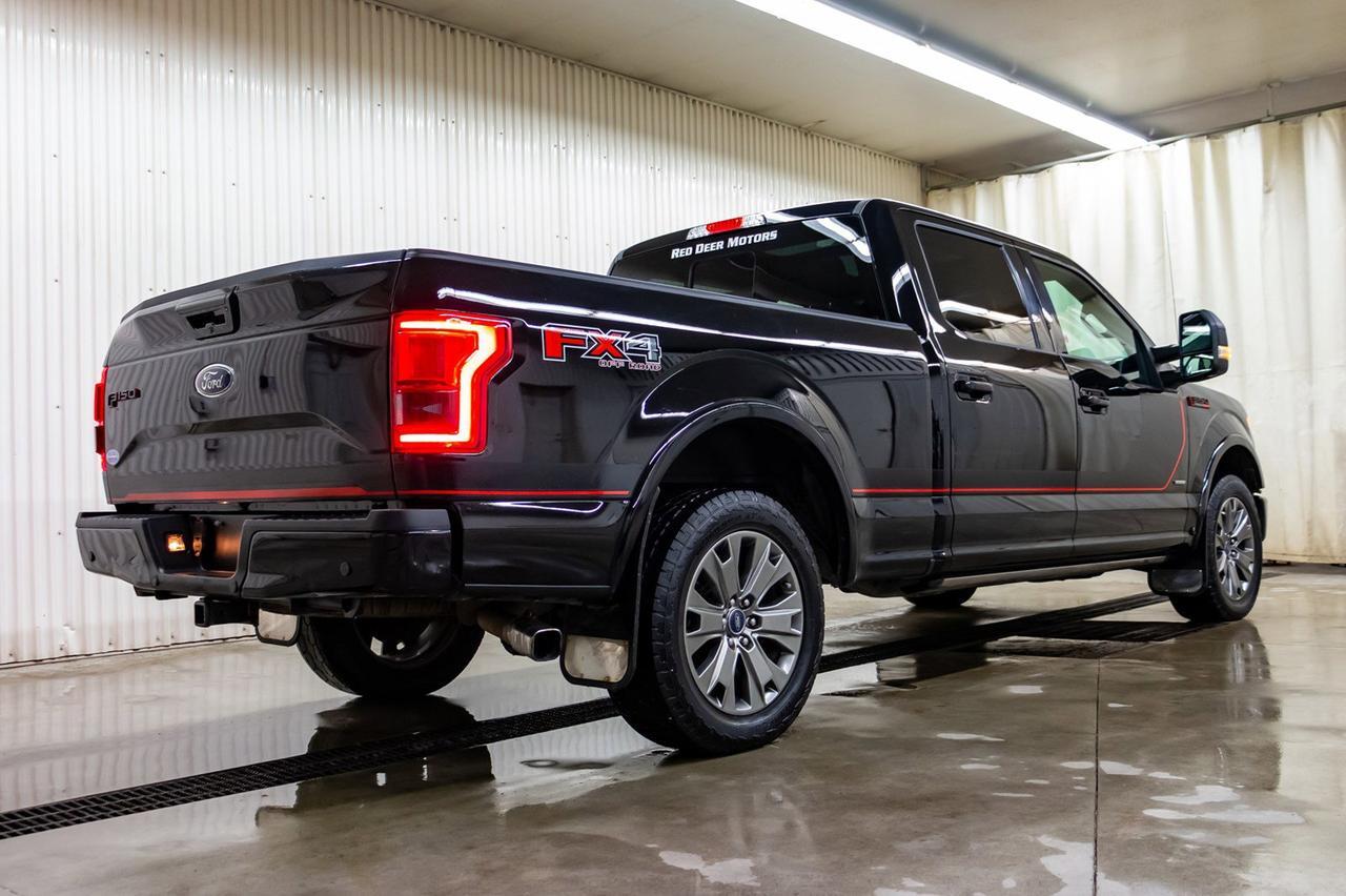 2017 Ford F-150 4x4 Super Crew Lariat FX4 Longbox Leather Roof Nav Red Deer AB