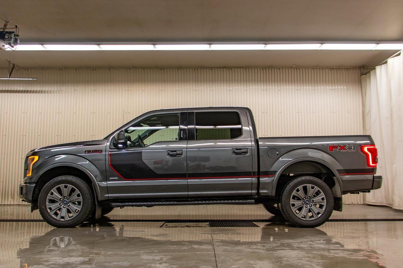 2017 Ford F-150 4x4 Super Crew Lariat Sport FX4 Leather Roof Nav Red Deer AB