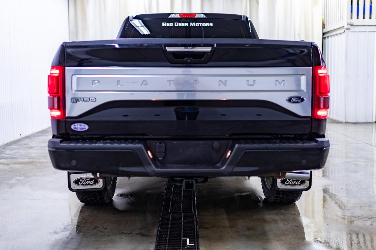 2017 Ford F-150 4x4 Super Crew Platinum Longbox Leather Roof Nav Red Deer AB