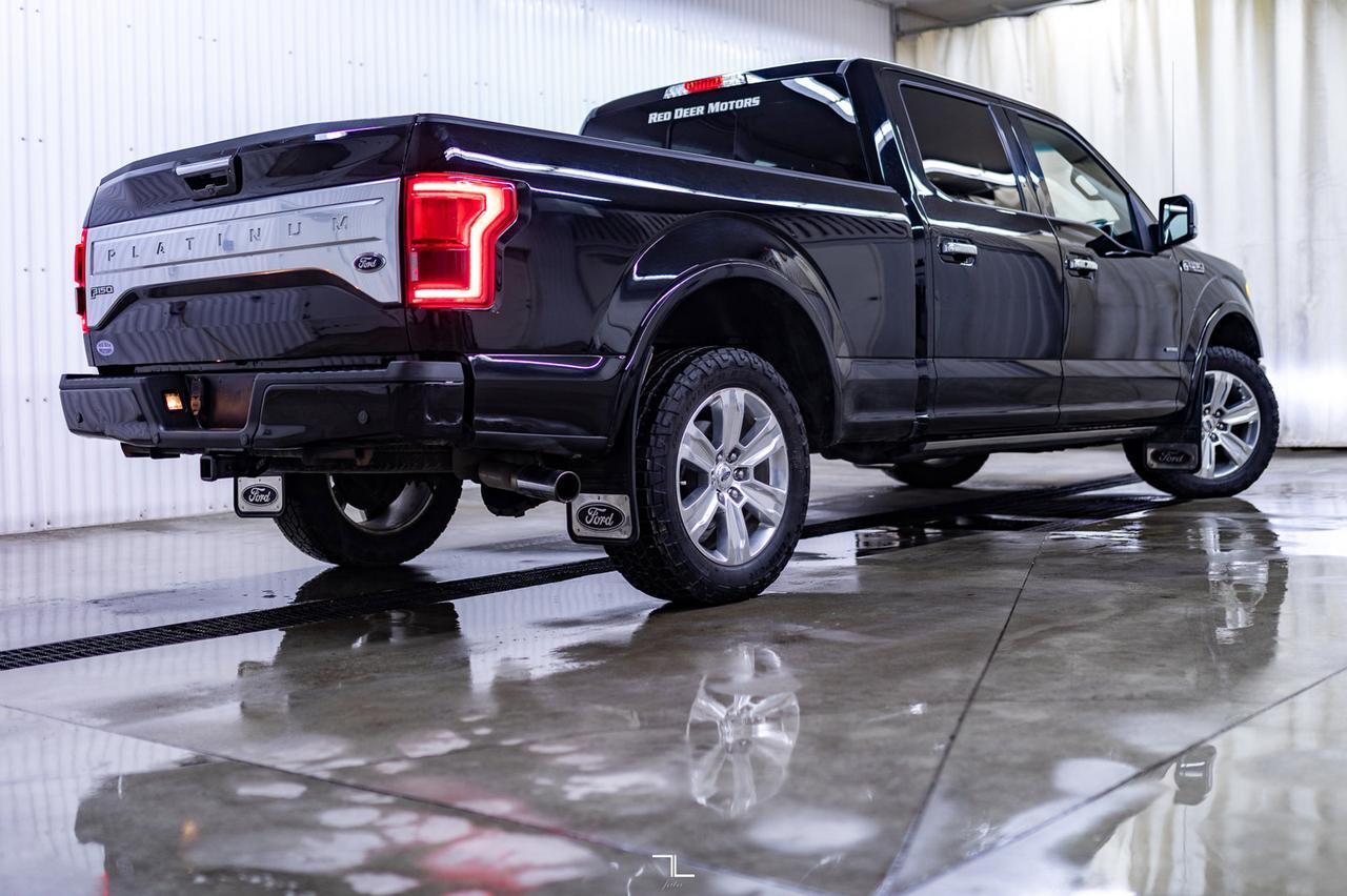 2017 Ford F-150 4x4 Super Crew Platinum Longbox Leather Roof Nav Red Deer AB
