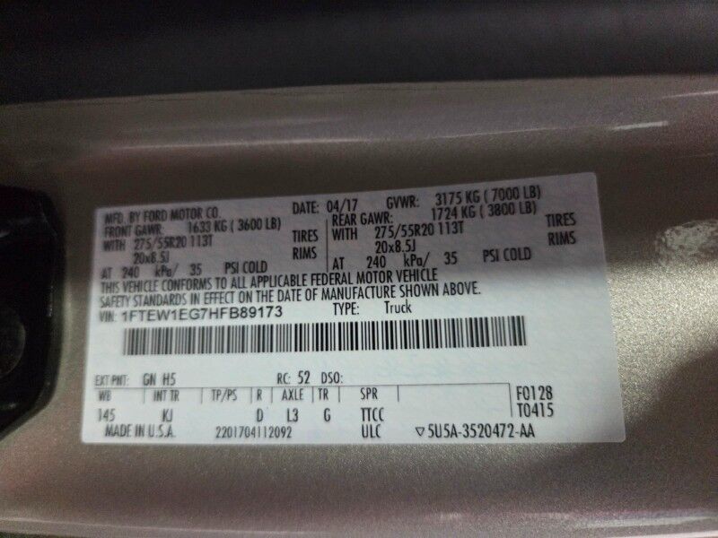 2017 Ford F-150 King Ranch 3.5L V6 Ecoboost Chrome Pkg Sunroof GPS Camera FREE WARRANTY Arlington TX