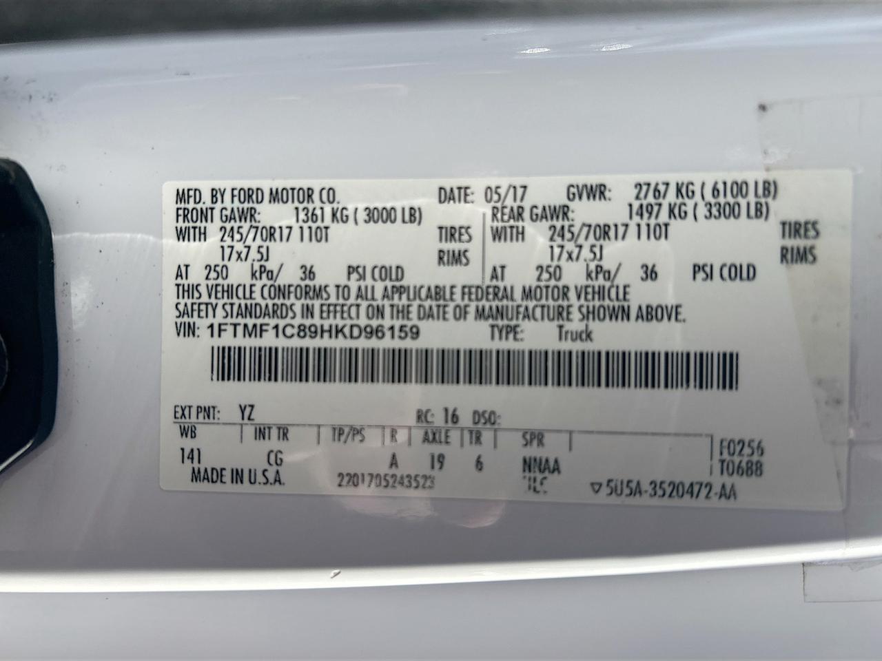 2017 Ford F-150 XL 2WD Reg Cab 8 Box Venice FL