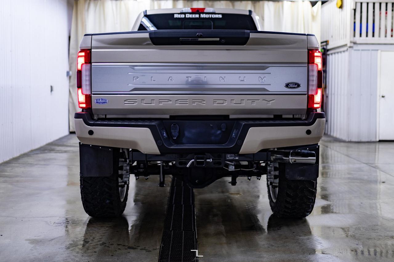 2017 Ford F-350 4x4 Crew Cab Platinum FX4 Diesel 8" Lift Leather Roof Nav Red Deer AB