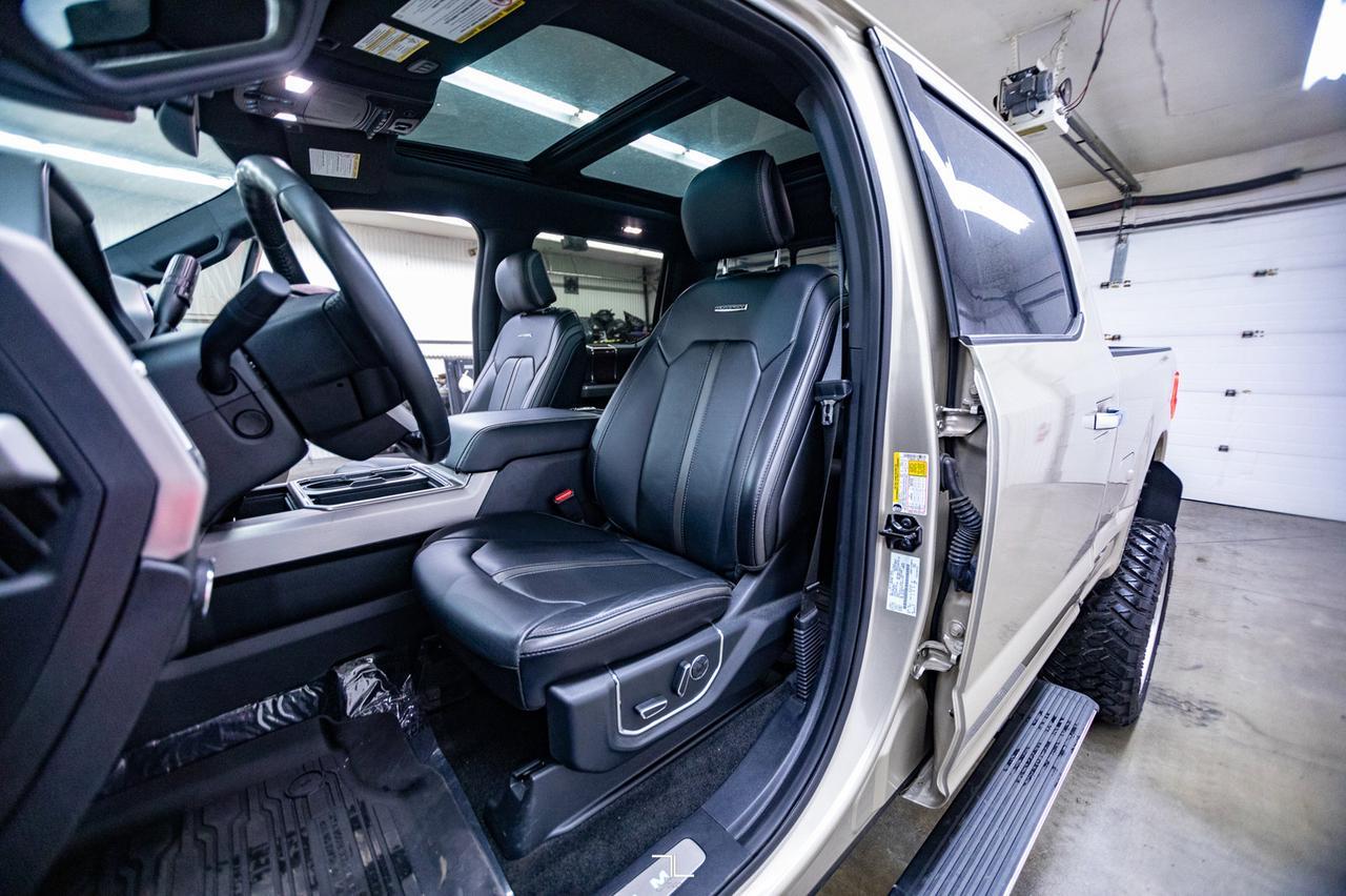 2017 Ford F-350 4x4 Crew Cab Platinum FX4 Diesel 8" Lift Leather Roof Nav Red Deer AB