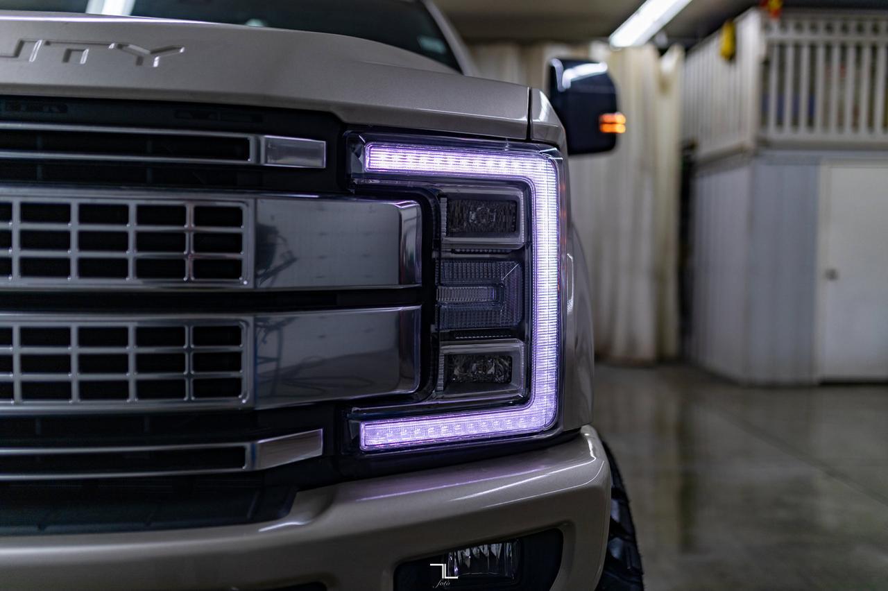 2017 Ford F-350 4x4 Crew Cab Platinum FX4 Diesel 8&quot; Lift Leather Roof Nav Red Deer AB