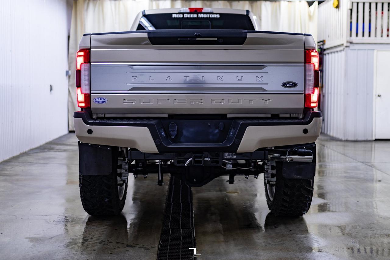 2017 Ford F-350 4x4 Crew Cab Platinum FX4 Diesel 8" Lift Leather Roof Nav Red Deer AB