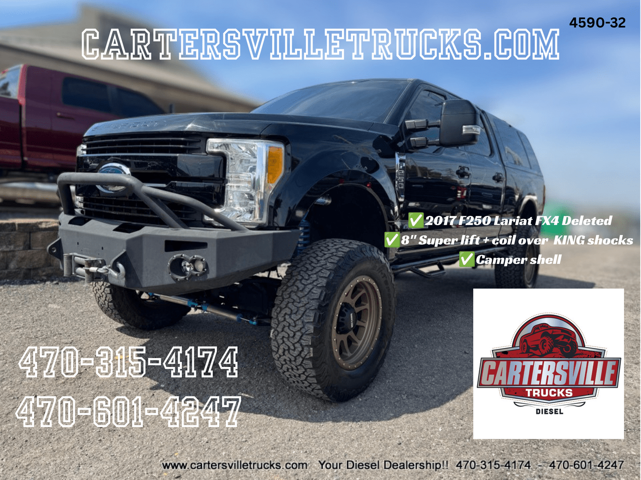 2017 Ford F250SD Lariat FX4 - LIFTED - 8" SUPERLIFT - KING SHOCKS- DELETED