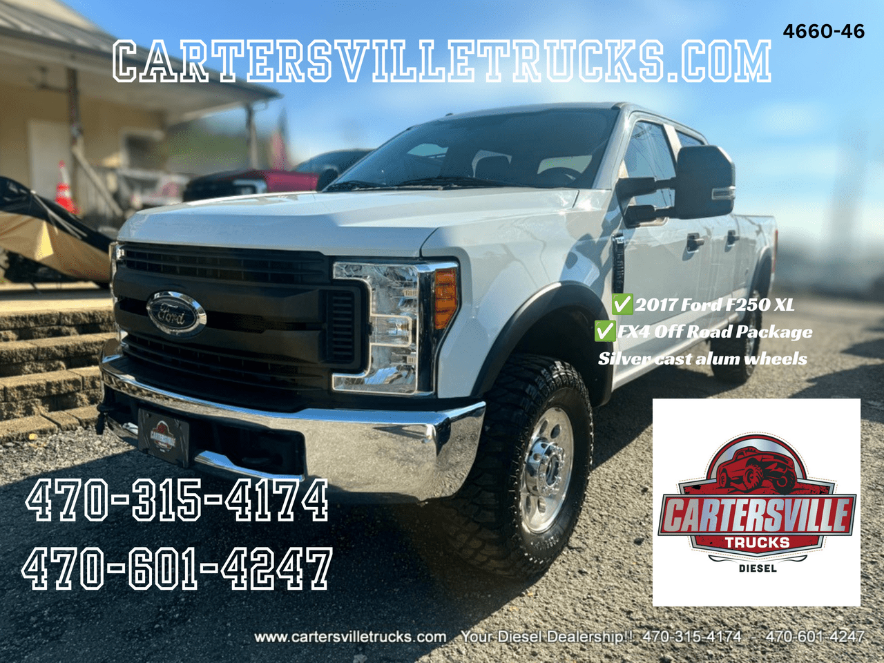 2017 Ford F250sd XL FX4 - BLIS - 5TH WHEEL PREP -  HEAVY SERVICE FRONT SUSPENSION -