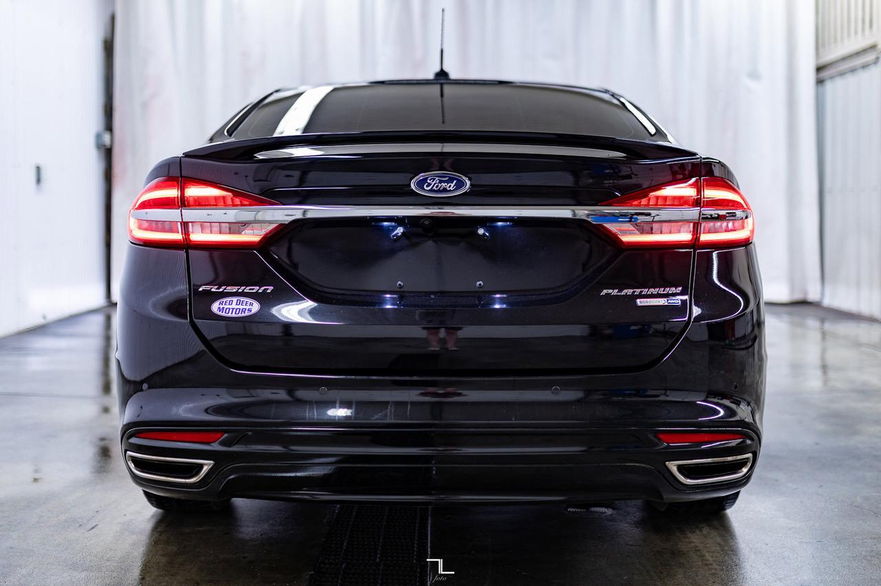 2017 Ford Fusion AWD Platinum Leather Roof Nav BCam Red Deer AB