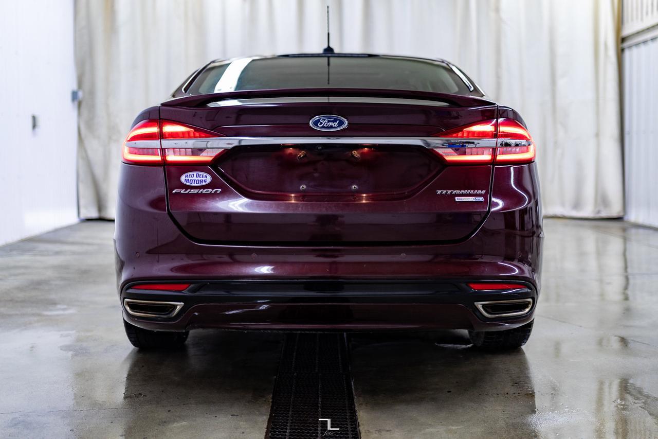 2017 Ford Fusion AWD Titanium Leather Roof Nav BCam Red Deer AB
