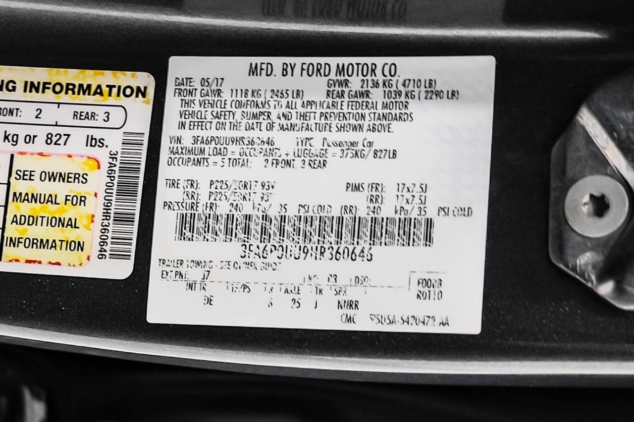 2017 Ford Fusion HYBRID S AUTOMATIC REAR CAMERA BLUETOOTH CRUISE CONTROL ALLOY WH Carrollton TX