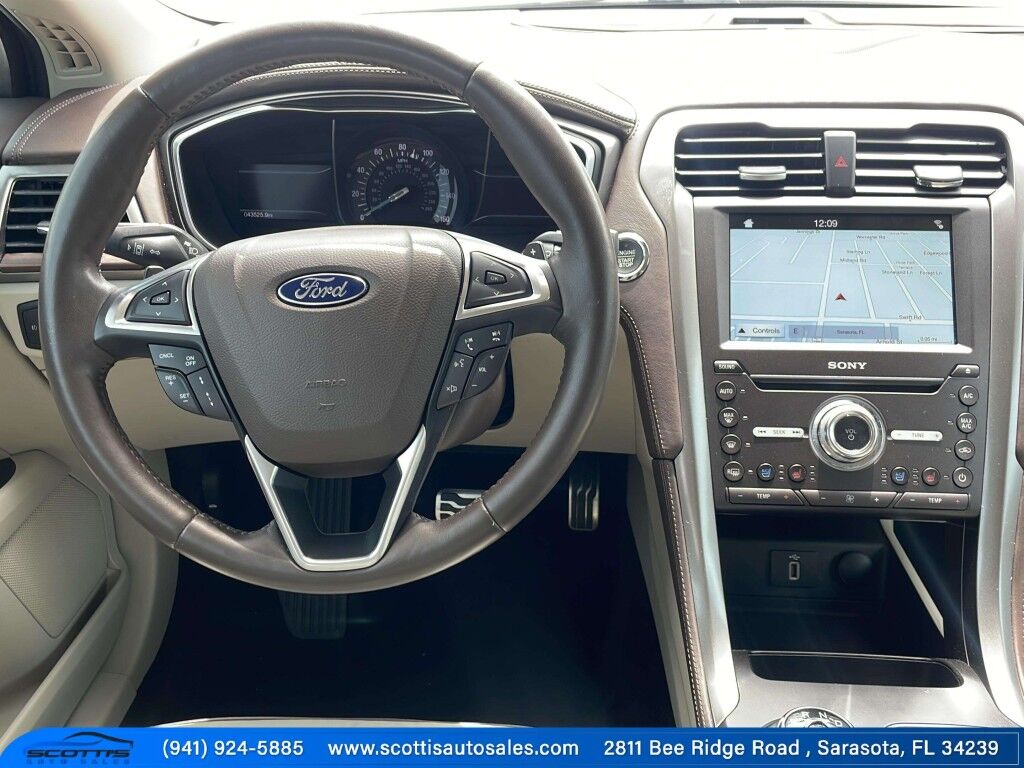 2017 Ford Fusion Platinum~ACCIDENT AVOIDANCE SYSTEMS~ADAPTIVE CRUISE CONTROL~APPROACH LIGHTS~BLIND SPOT~CRASH SENSORS~HEATED SEATS~REMOTE ENGINE START~PREMIUM SOUND SYSTEM~LOW MILES Sarasota FL