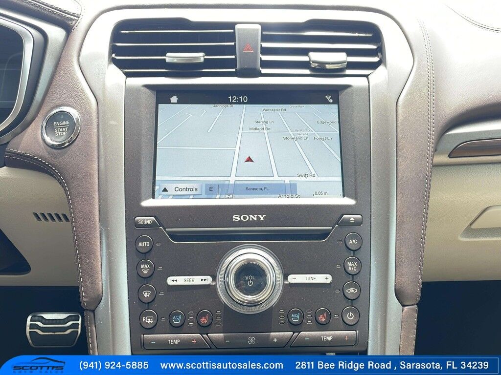 2017 Ford Fusion Platinum~ACCIDENT AVOIDANCE SYSTEMS~ADAPTIVE CRUISE CONTROL~APPROACH LIGHTS~BLIND SPOT~CRASH SENSORS~HEATED SEATS~REMOTE ENGINE START~PREMIUM SOUND SYSTEM~LOW MILES Sarasota FL
