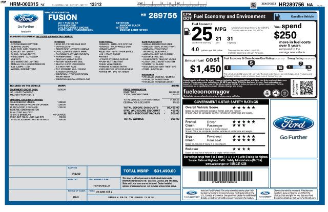 2017 Ford Fusion SE Raleigh NC