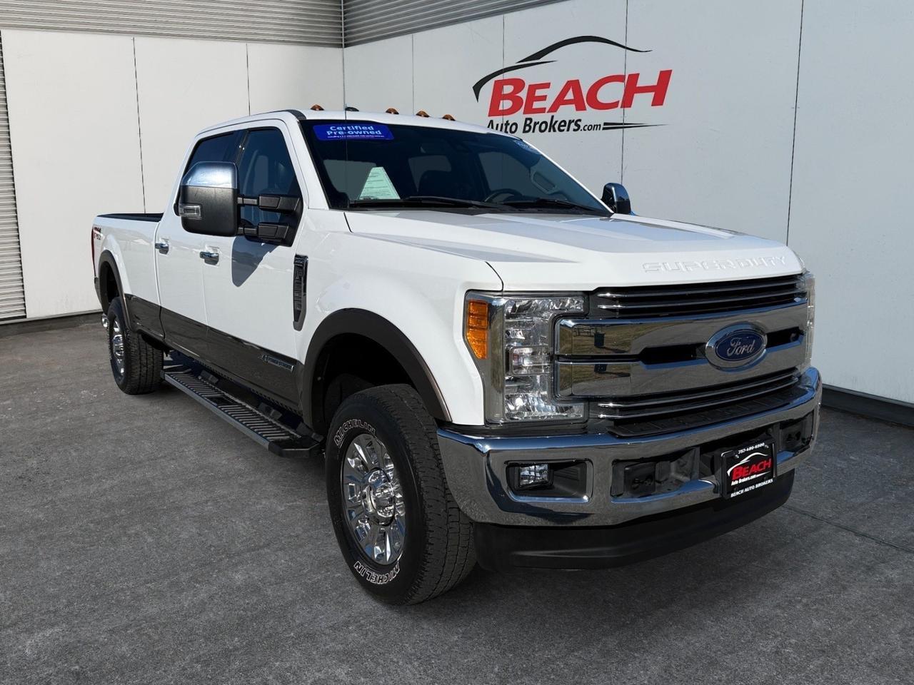 2017 Ford Super Duty F-350 SRW Lariat, HEATED AND VENTILATED SEATS, MOONROOF, NAVIGATION, POWER SLIDING REAR WINDOW, TOW PACKAGE, RUNNING BAORDS, POWER FOLDING MIRRORS, BLUETOOTH, LOW MILES, CLEAN CARFAX!